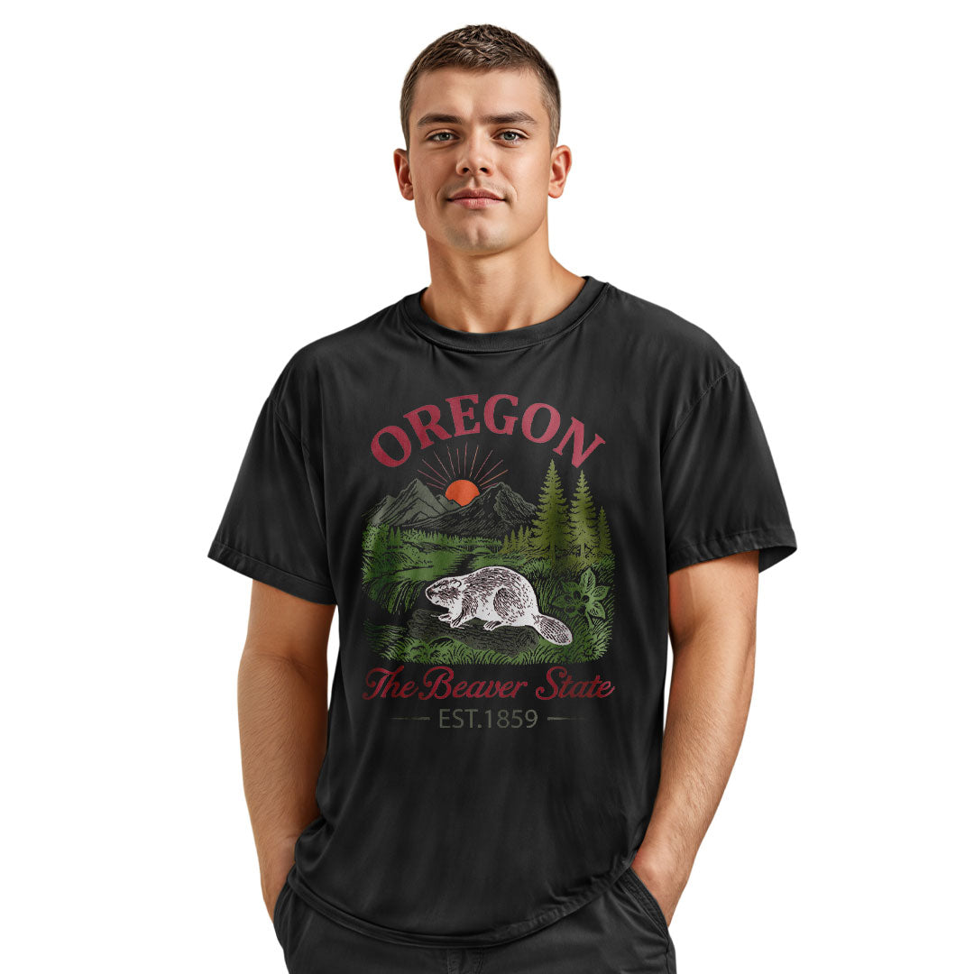 oregon-beaver-state-vintage-tee navy