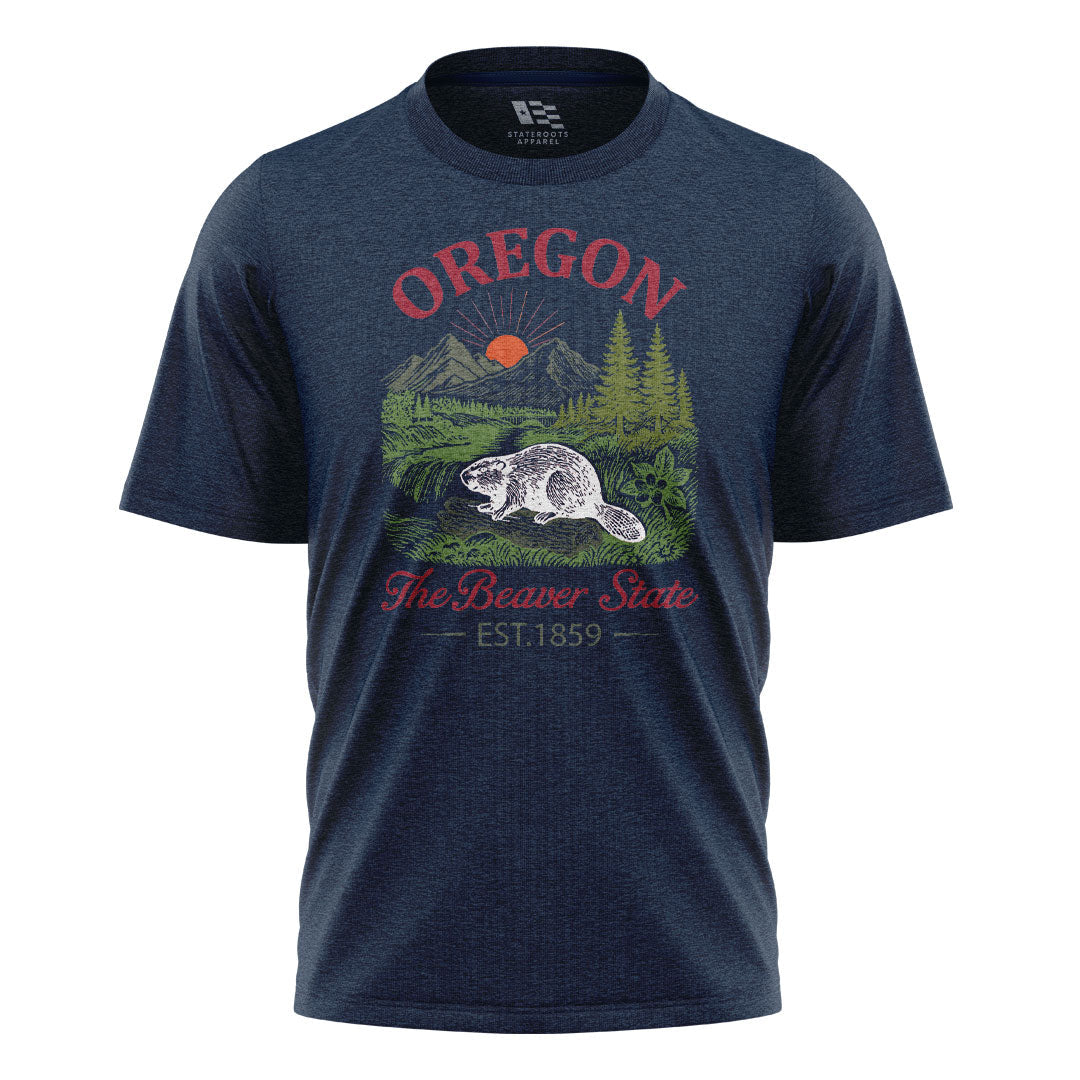 oregon-beaver-state-vintage-tee navy
