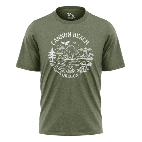 Oregon Cannon Beach T-Shirt | Line Art Tee