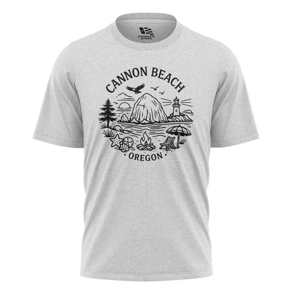 oregon-cannon-beach-line-art-tee white