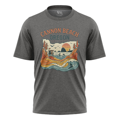 oregon-cannon-beach-vintage-tee charcoal