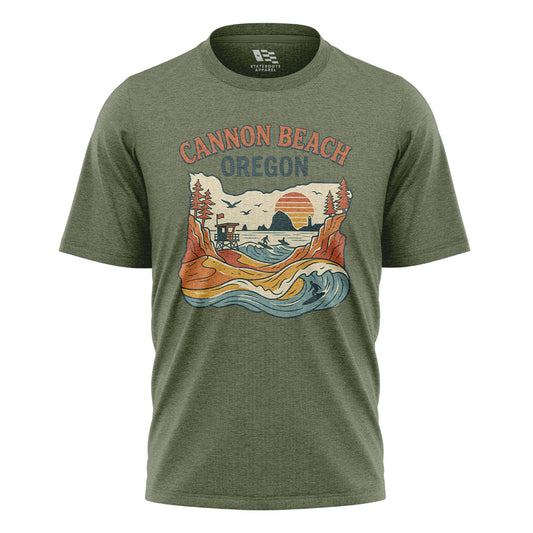 Oregon Cannon Beach Vintage Tee | Surf Tee