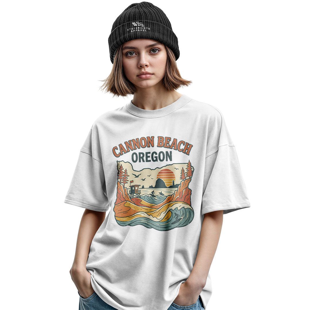 oregon-cannon-beach-vintage-tee military-green
