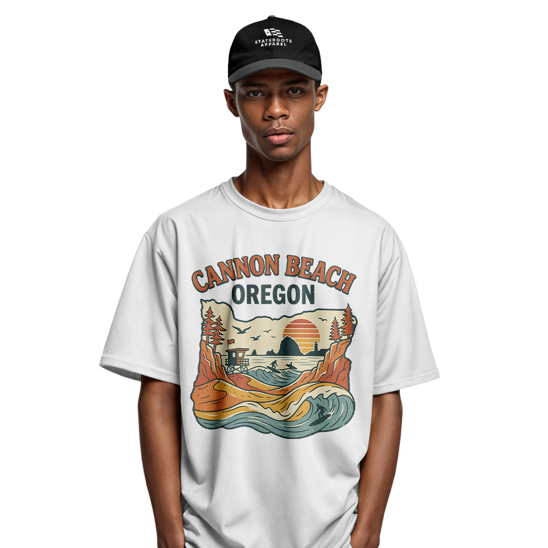 oregon-cannon-beach-vintage-tee white