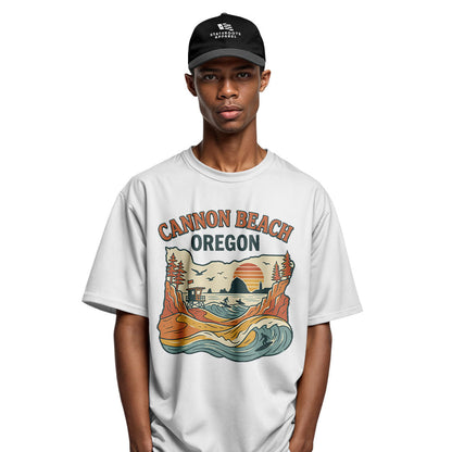 oregon-cannon-beach-vintage-tee white