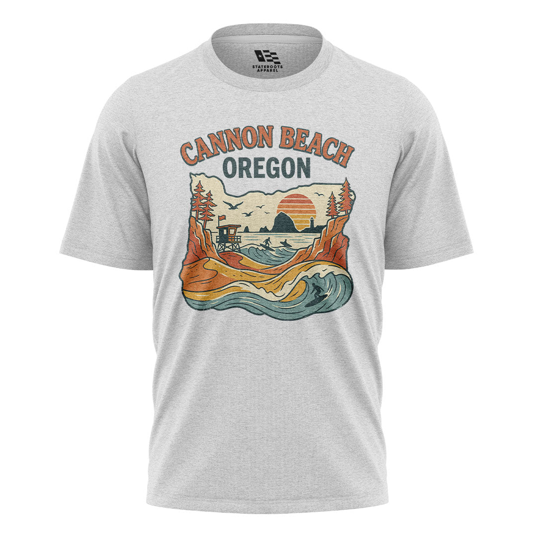 oregon-cannon-beach-vintage-tee white