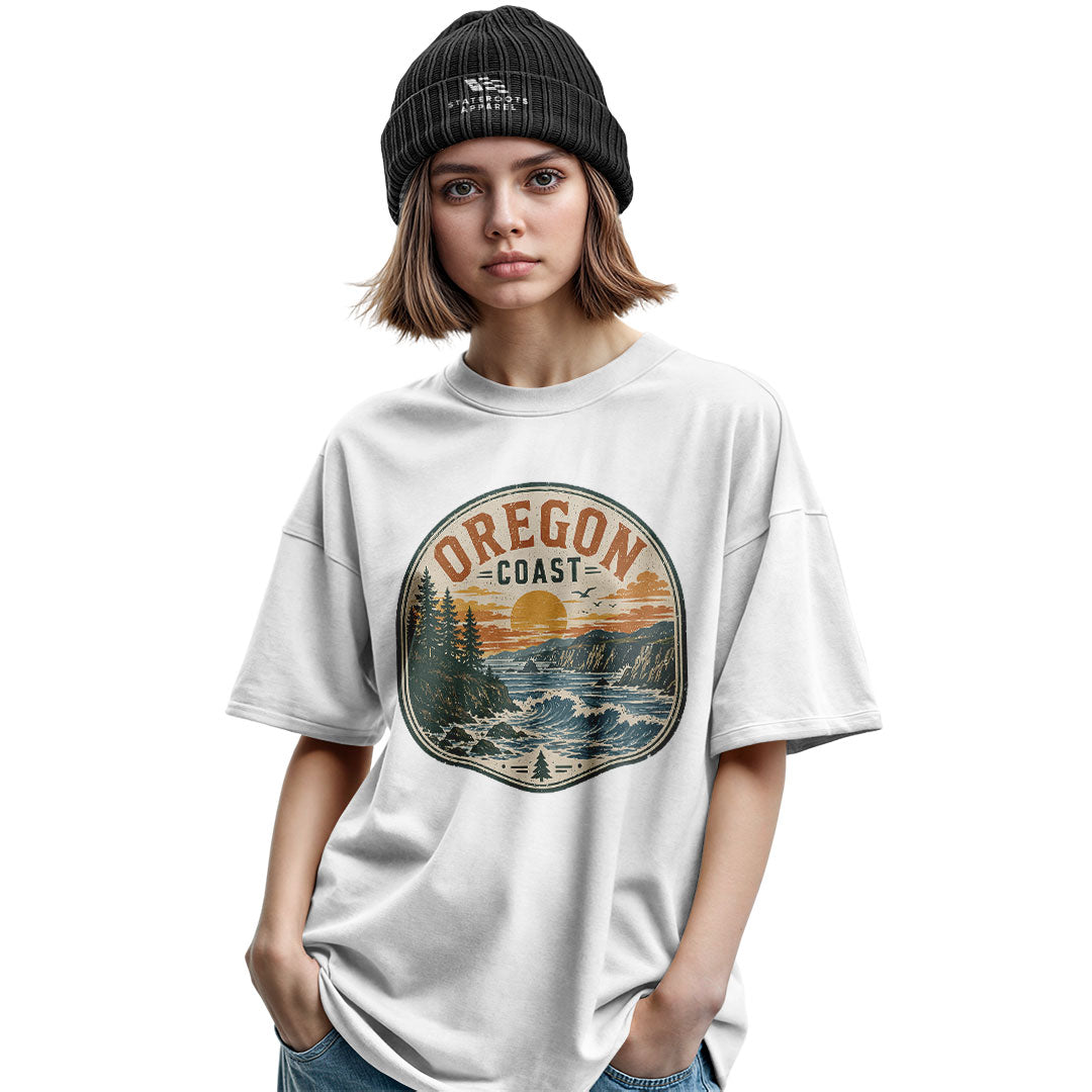 oregon-coast-badge-sunset-tee military-green