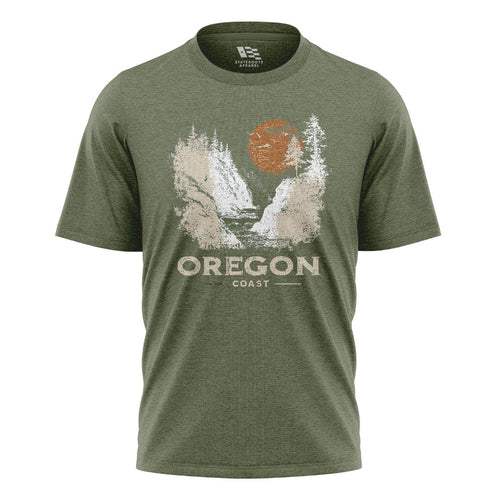 Oregon Coast Waterfall T-Shirt | Distressed Tee