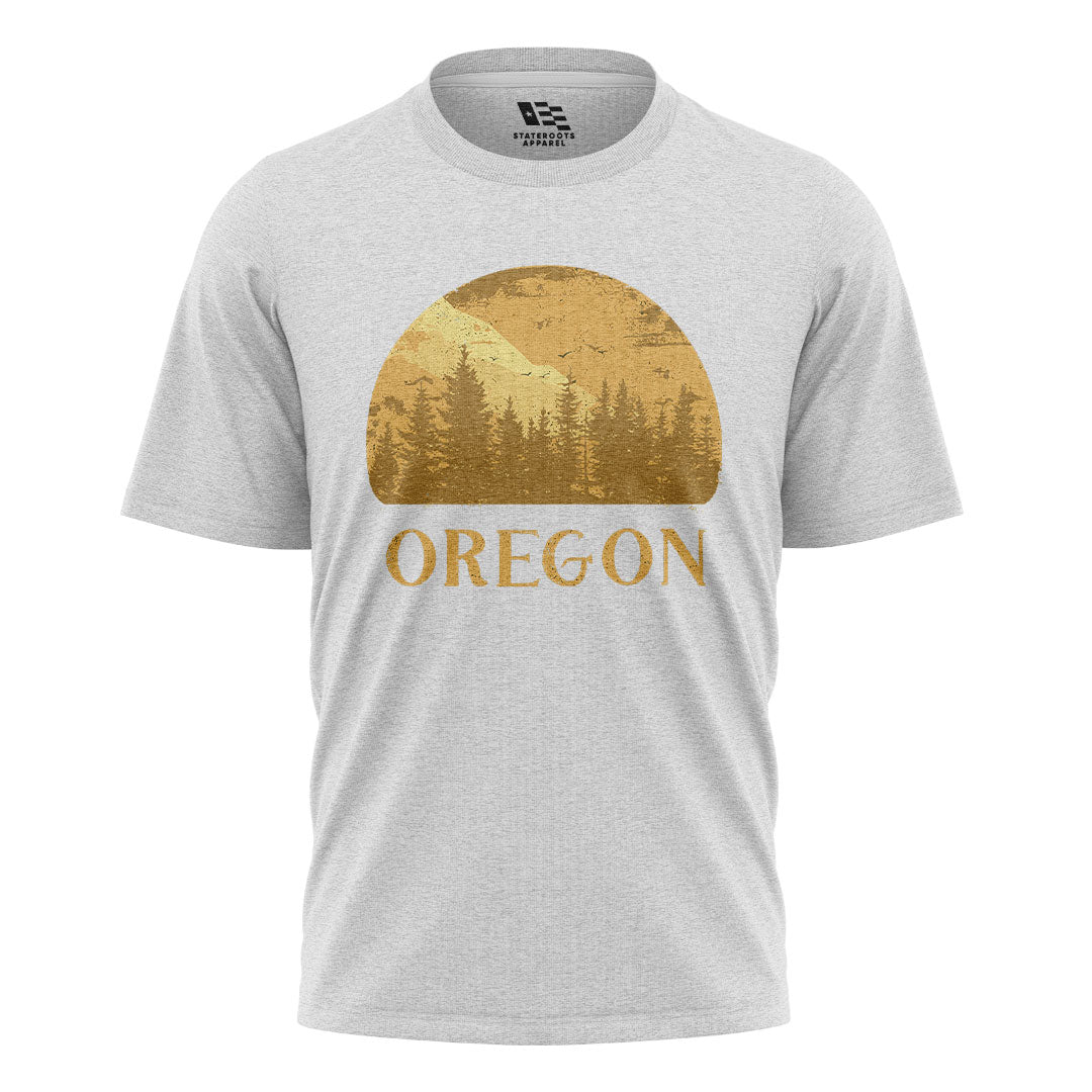 oregon-golden-forest-sunset-tee white
