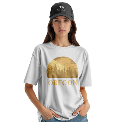oregon-golden-forest-sunset-tee white