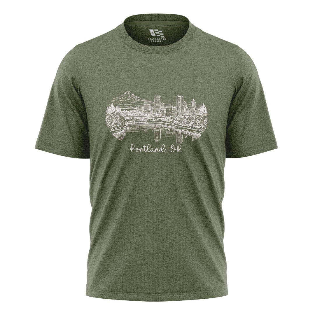 Portland Oregon Skyline T-Shirt | Line Art Tee