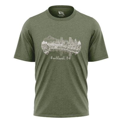 Portland Oregon Skyline T-Shirt | Line Art Tee