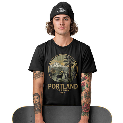 oregon-portland-vintage-mt-hood-tee white