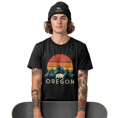 Oregon Retro Sunset Bear Mountains White lifestyle 2
