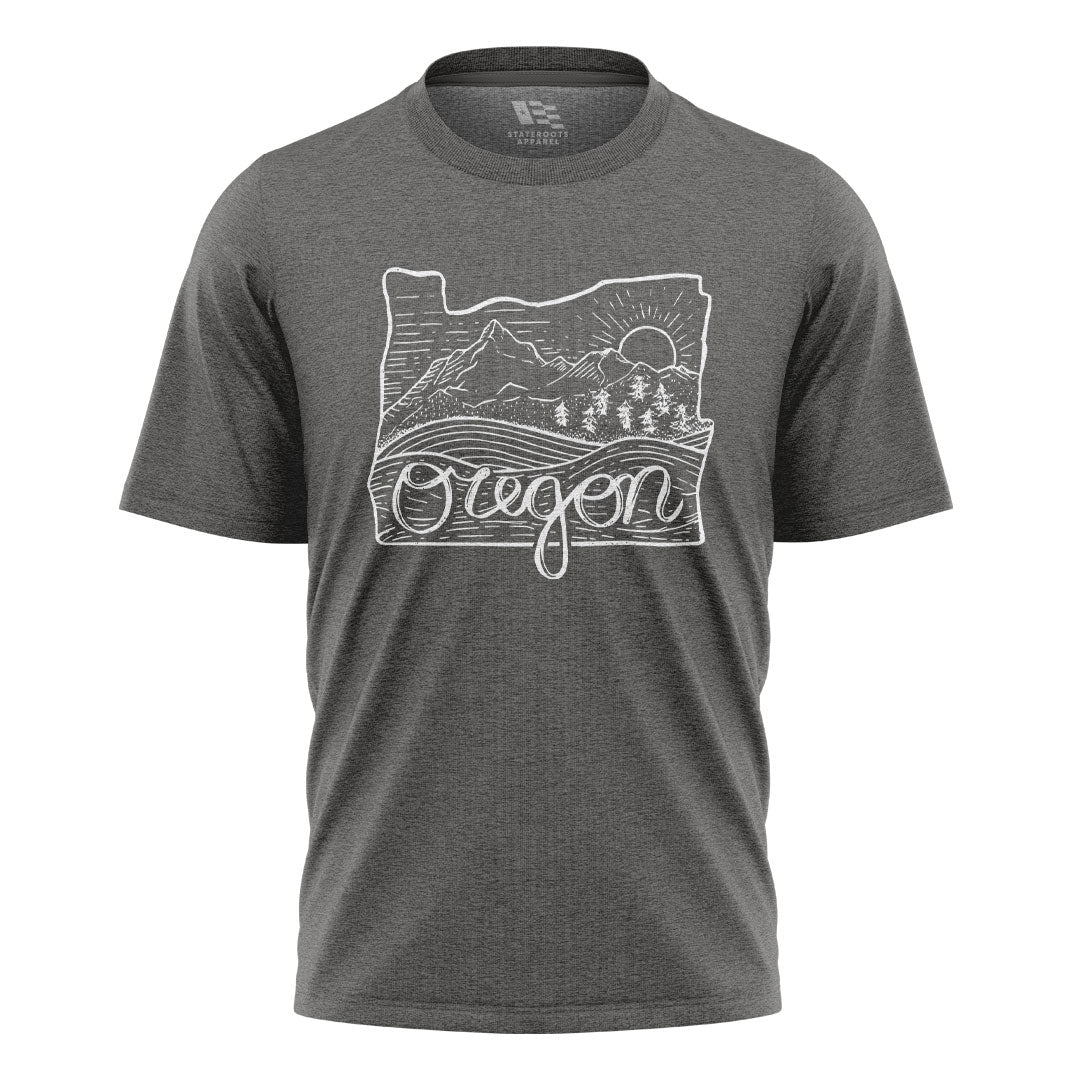 oregon-state-outline-script-tee charcoal