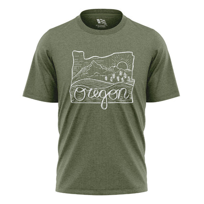 Oregon State Outline T-Shirt | Script Sketch Tee