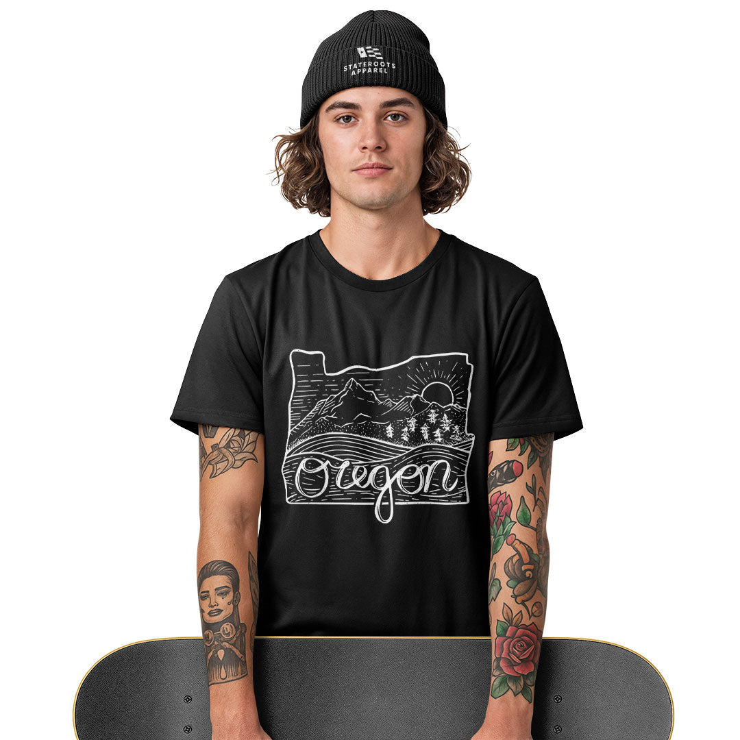 oregon-state-outline-script-tee white