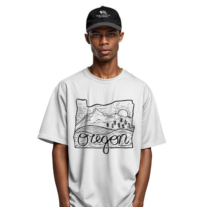 oregon-state-outline-script-tee white