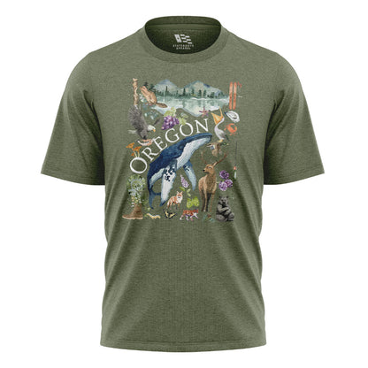Oregon Watercolor Wildlife Tee | Nature Art Tee