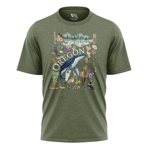 Oregon Watercolor Wildlife Tee | Nature Art Tee