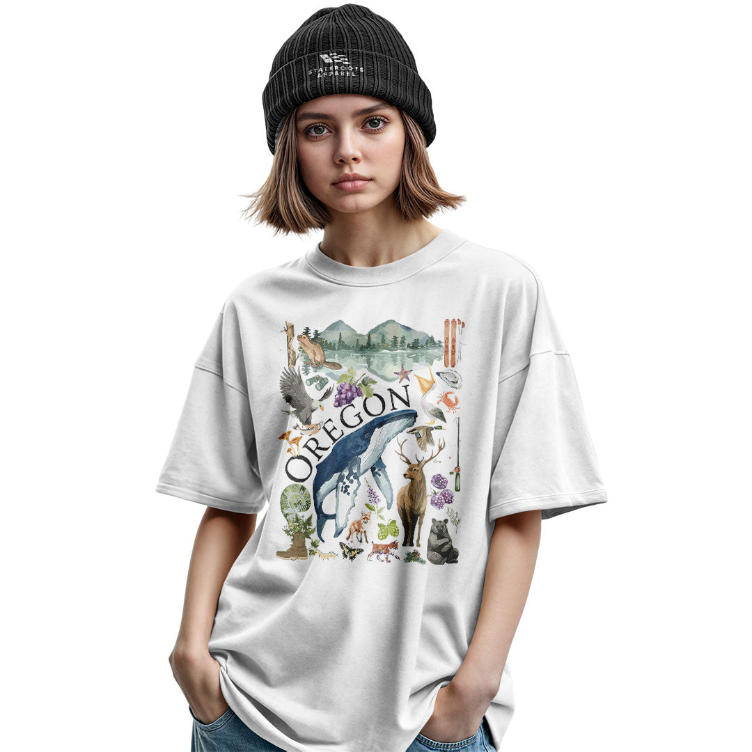 oregon-watercolor-wildlife-tee military-green