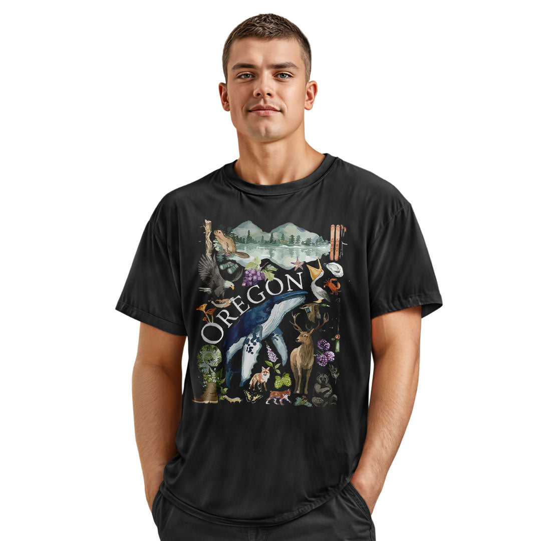 oregon-watercolor-wildlife-tee navy