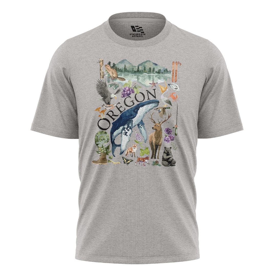 oregon-watercolor-wildlife-tee sport-grey