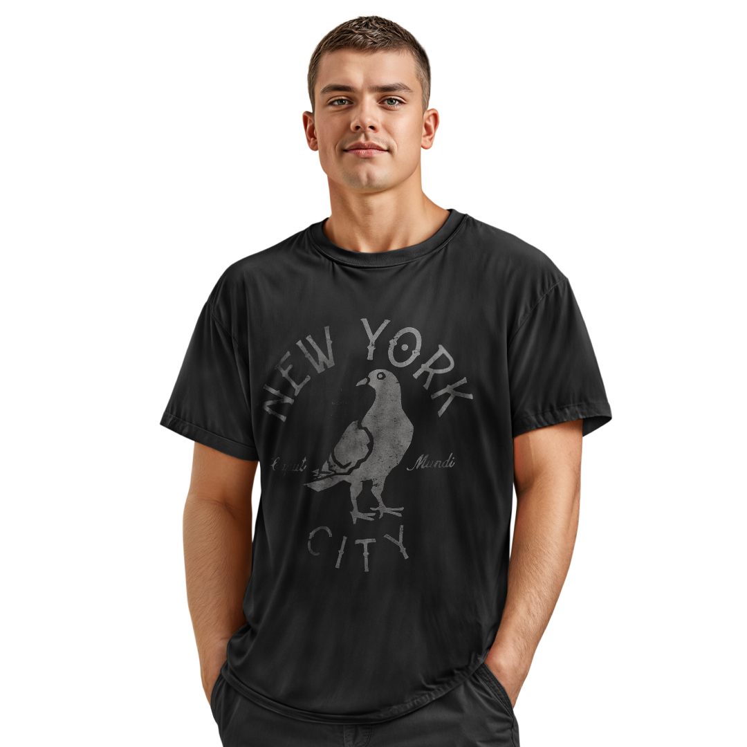 NYC Pigeon T-Shirt | Retro New York City Funny Bird Tee