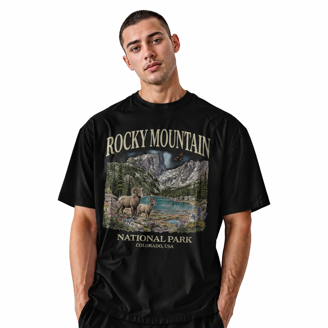 Rocky Mountain National Park T-Shirt | Vintage 90s Camping Souvenir Tee