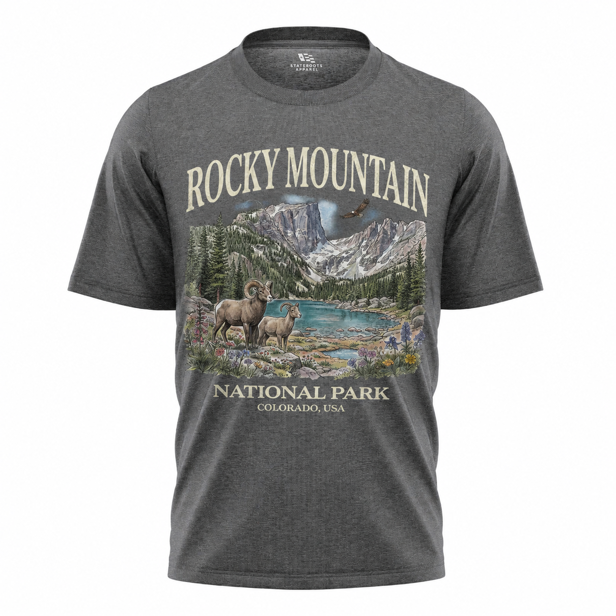 Rocky Mountain National Park T-Shirt | Vintage 90s Camping Souvenir Tee