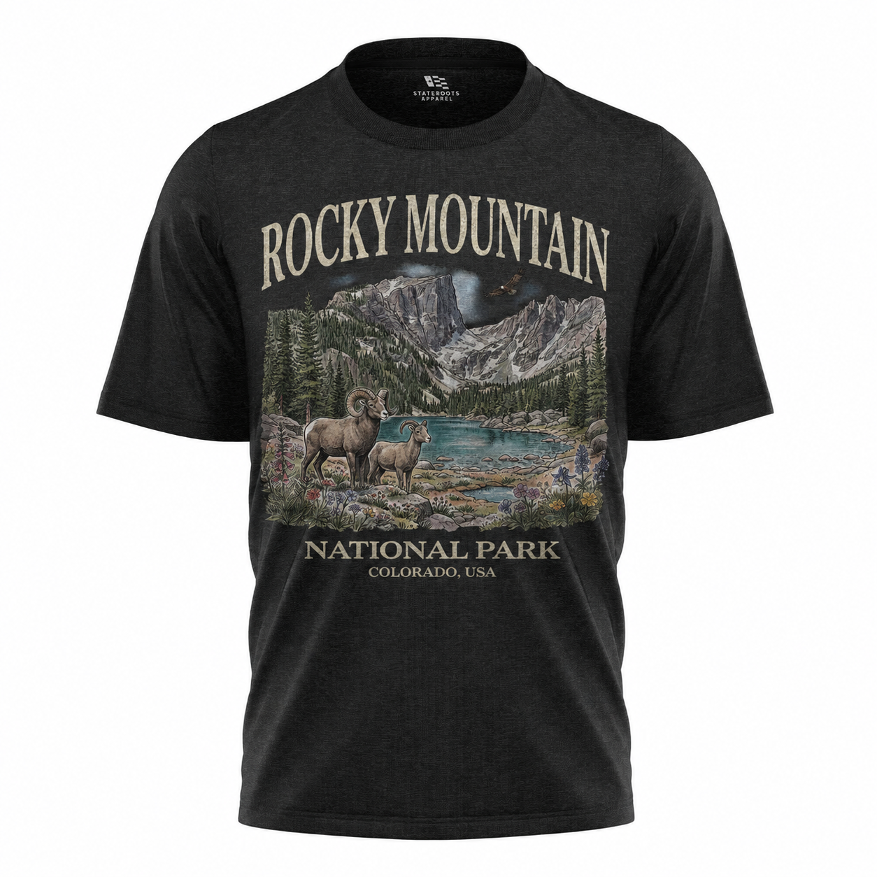 Rocky Mountain National Park T-Shirt | Vintage 90s Camping Souvenir Tee