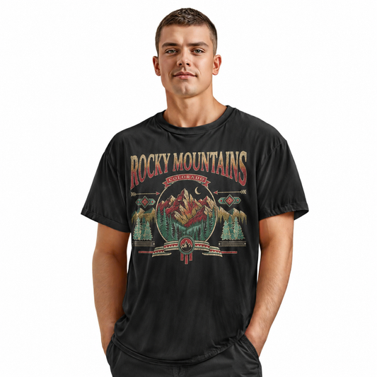 Rocky Mountains T-Shirt | Colorado Outdoor Nature Lover Unisex Tee