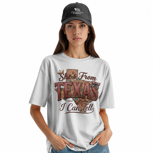She's From Texas I Can Tell T-Shirt | Country Cowgirl Western Tee