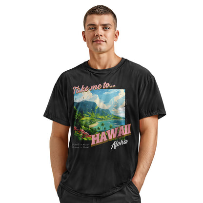Take Me to Hawaii Aloha Summer Tee - Charcoal view