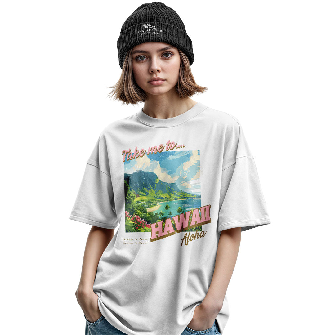 Take Me to Hawaii Aloha Summer Tee - Military Green view