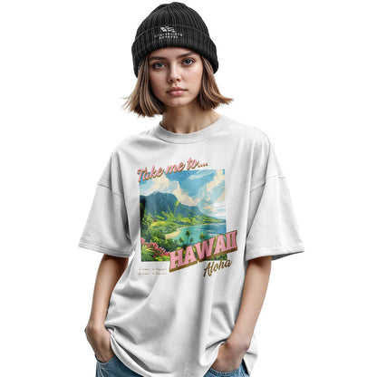 Take Me to Hawaii Aloha Summer Tee - Military Green view