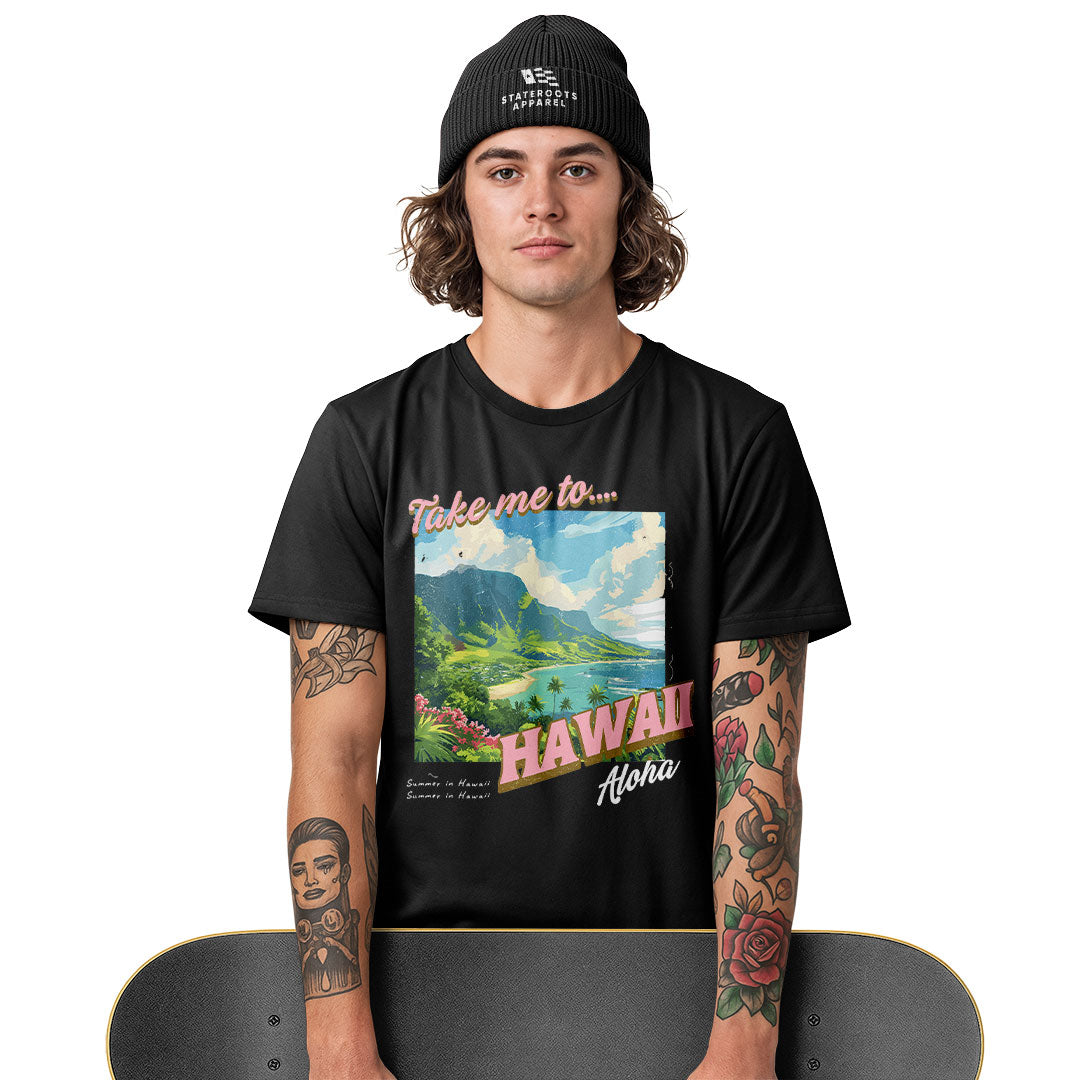 Take Me to Hawaii Aloha Summer Tee - Navy view