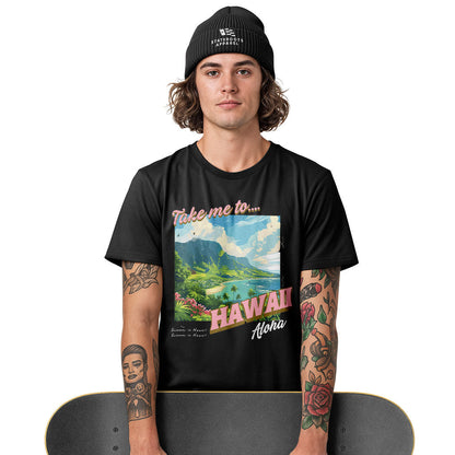 Take Me to Hawaii Aloha Summer Tee - Navy view