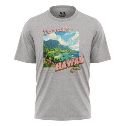 Take Me to Hawaii Aloha Summer Tee - Sport Grey flatlay
