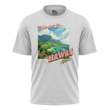 Take Me to Hawaii Aloha Summer Tee - White flatlay