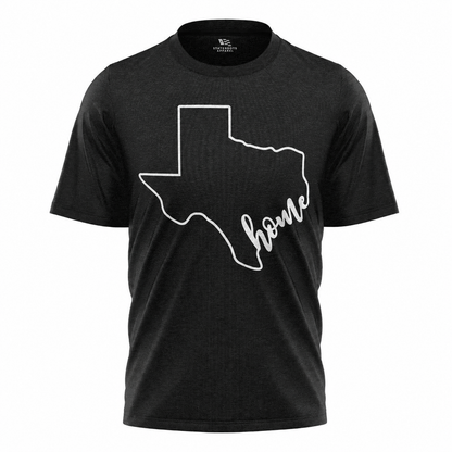 Texas Home T-Shirt | Minimalist State Outline Home Sweet Home Tee
