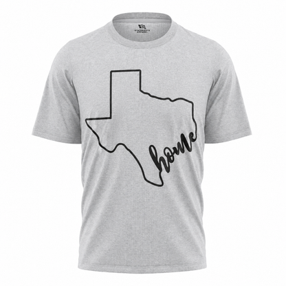 Texas Home T-Shirt | Minimalist State Outline Home Sweet Home Tee