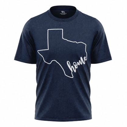 Texas Home T-Shirt | Minimalist State Outline Home Sweet Home Tee