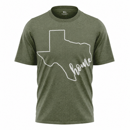 Texas Home T-Shirt | Minimalist State Outline Home Sweet Home Tee