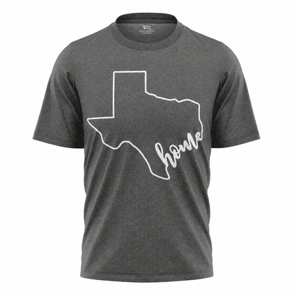 Texas Home T-Shirt | Minimalist State Outline Home Sweet Home Tee