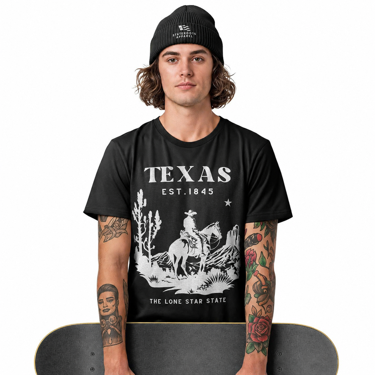 Texas Lone Star State T-Shirt | Vintage Cowboy Est 1845 Western Souvenir Tee
