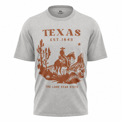 Texas Lone Star State T-Shirt | Vintage Cowboy Est 1845 Western Souvenir Tee
