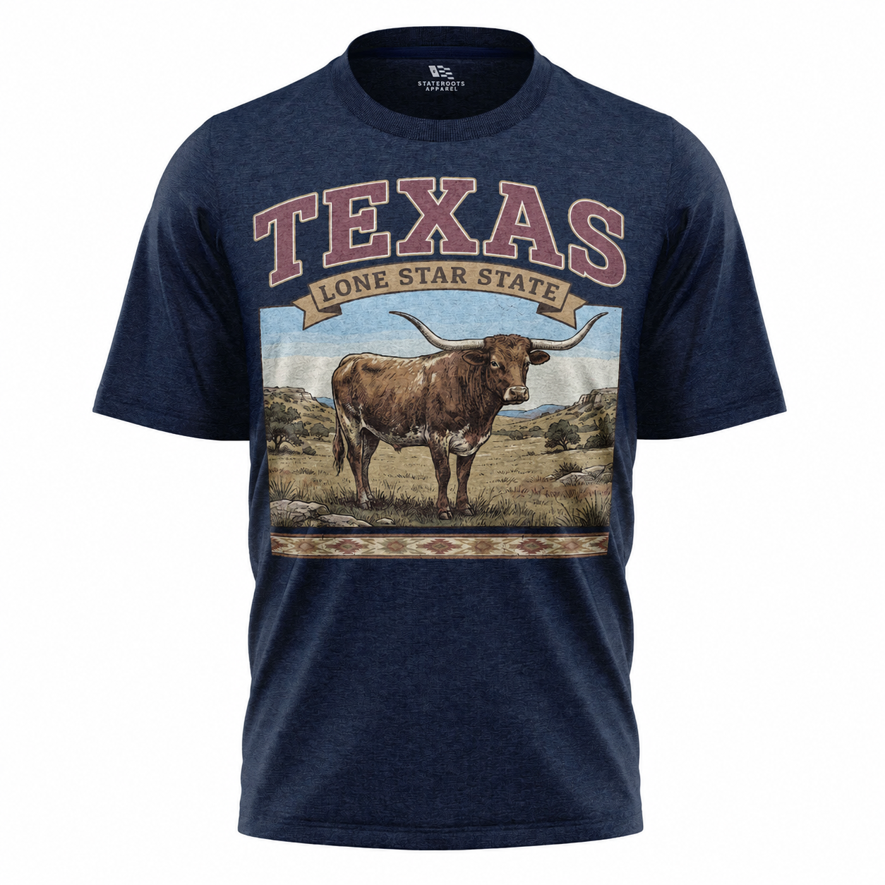 Texas Lone Star State T-Shirt | Vintage Longhorn Steer Souvenir Western Tee