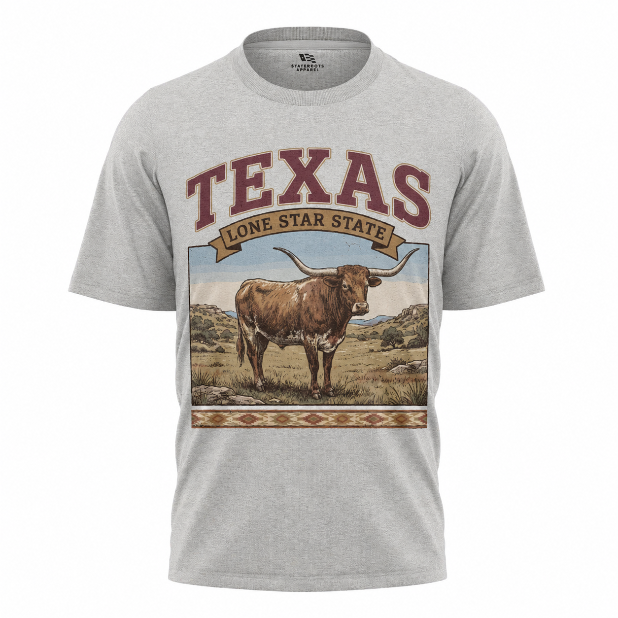 Texas Lone Star State T-Shirt | Vintage Longhorn Steer Souvenir Western Tee
