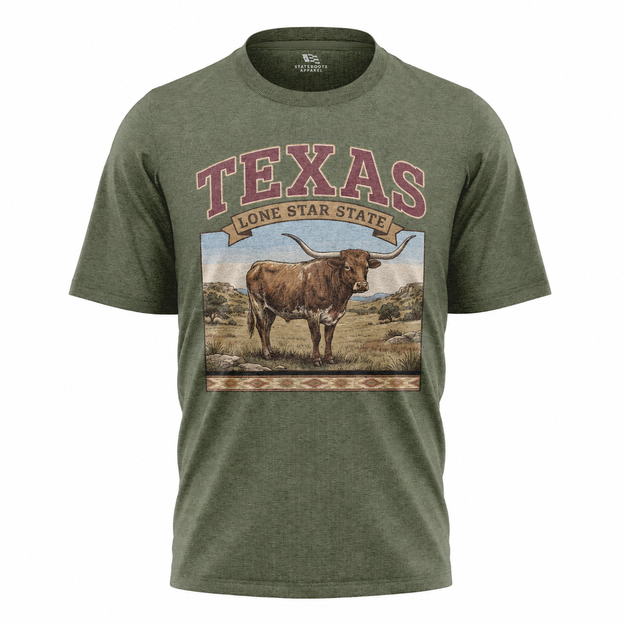 Texas Lone Star State T-Shirt | Vintage Longhorn Steer Souvenir Western Tee